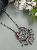 Load image into Gallery viewer, ADIRA SILVER NECKLACE &amp; EARRINGS 60% Off