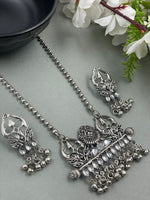 Load image into Gallery viewer, AARNA SILVER NECKLACE &amp; EARRINGS 60% Off