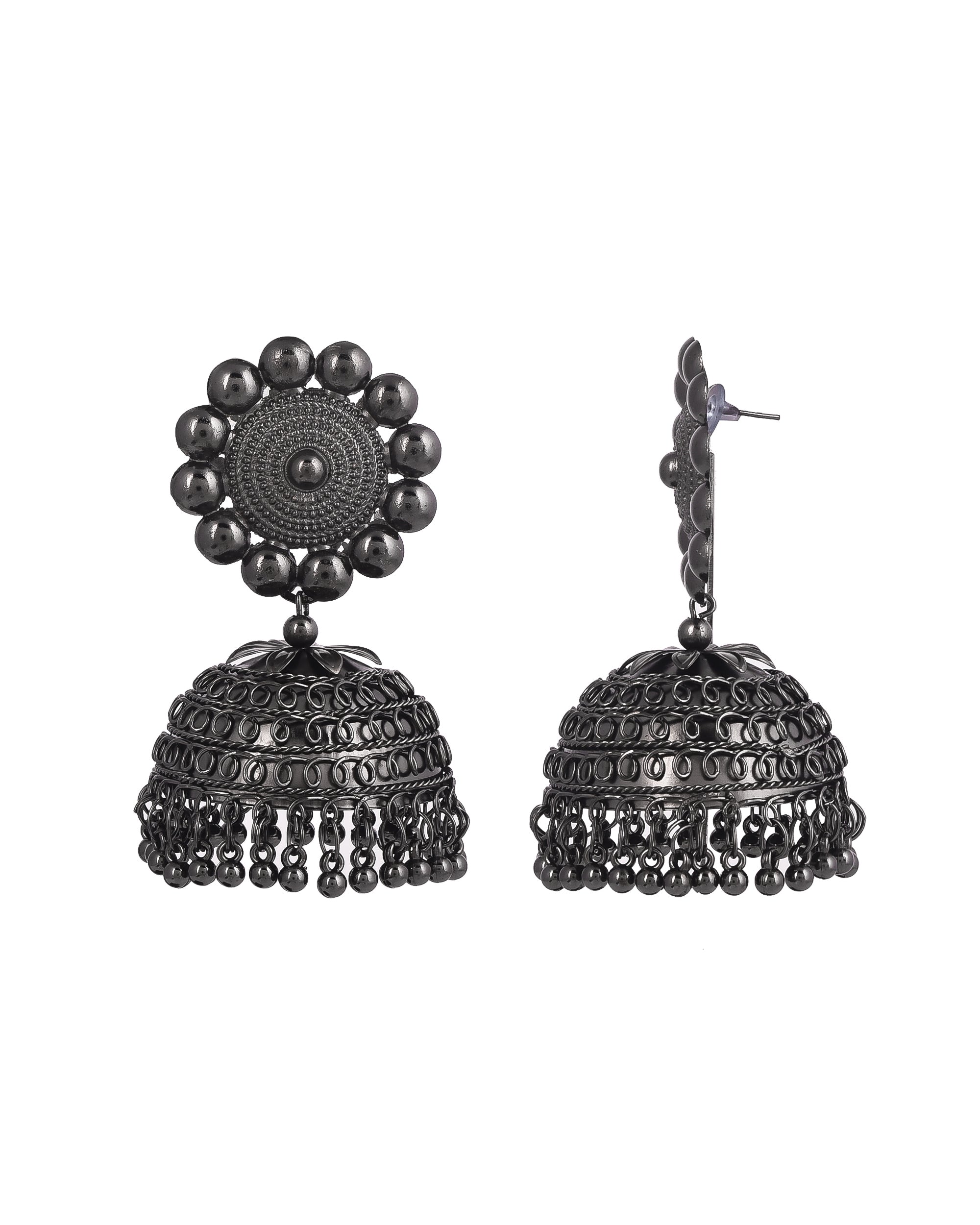 BIG BLACK DESIGNER JHUMKA