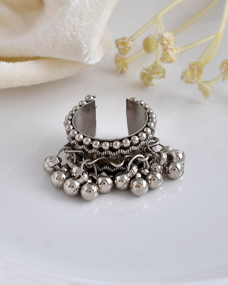 MISHKA DESIGNER OXIDISED SILVER RING