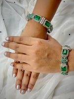 Load image into Gallery viewer, OXIDISED STONE BANGLE