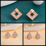 Load image into Gallery viewer, KOMAL ROSE GOLD STONE EARRINGS COMBO