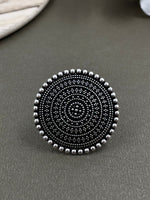 Load image into Gallery viewer, SIDDHI DESIGNER OXIDISED SILVER  RING