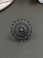 Load image into Gallery viewer, ANAYSHA DESIGNER OXIDISED SILVER  RING