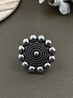 Load image into Gallery viewer, ADITI DESIGNER OXIDISED SILVER RING