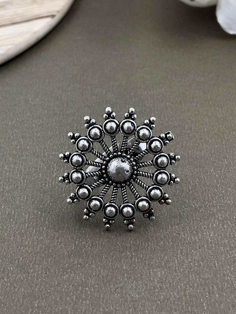 SOPHIA DESIGNER OXIDISED SILVER  RING