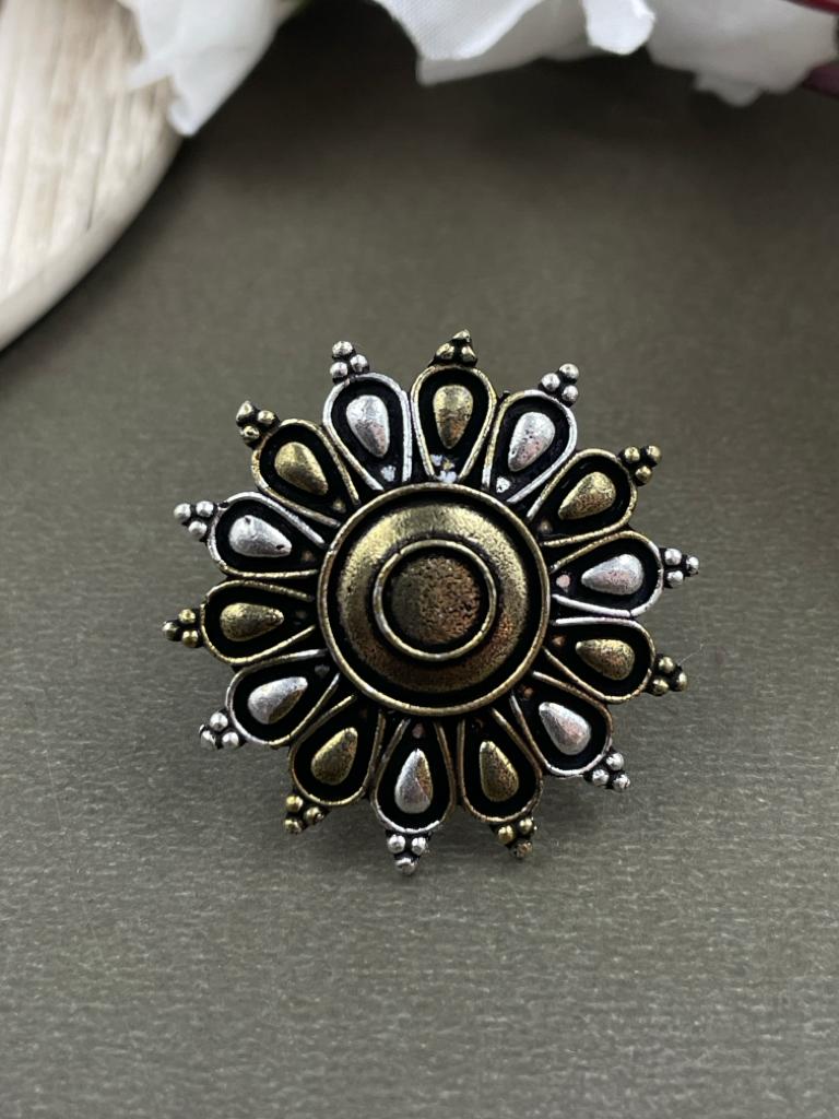 PURVI DESIGNER TWO TONE RING