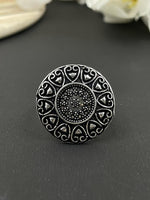 Load image into Gallery viewer, ARADHYA DESIGNER OXIDISED SILVER RING