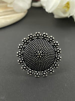 Load image into Gallery viewer, NIHARA DESIGNER OXIDISED SILVER  RING