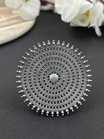 Load image into Gallery viewer, ANSHIKA DESIGNER OXIDISED SILVER  RING