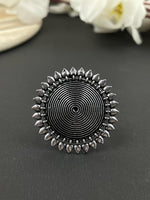 Load image into Gallery viewer, RITIKA DESIGNER OXIDISED SILVER RING