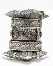 Ragini Silver Lookalike Bangle Stack