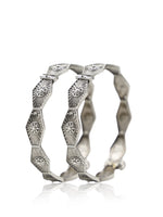 Load image into Gallery viewer, Vanshika Silver Lookalike Bangle Stack