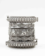 Load image into Gallery viewer, Vanshika Silver Lookalike Bangle Stack