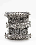 Load image into Gallery viewer, Riddhi Silver Lookalike Bangle Stack