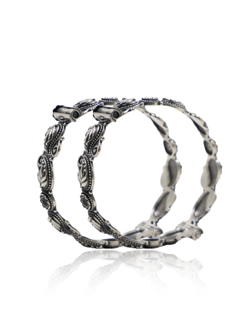 Lavanya Silver Lookalike Bangle Stack
