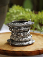 Load image into Gallery viewer, Swara Silver Lookalike Bangle Stack