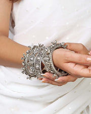 Tanisha Silver Lookalike Bangle Stack