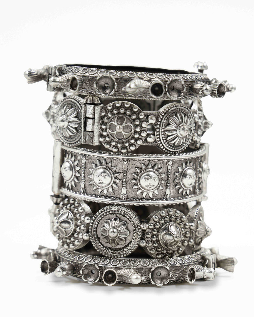 Tanisha Silver Lookalike Bangle Stack