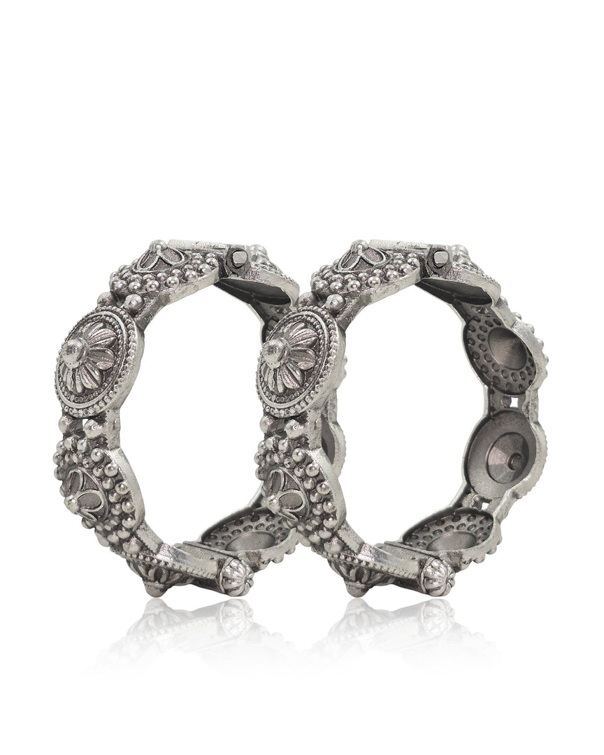 Tanisha Silver Lookalike Bangle Stack