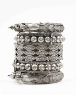 Load image into Gallery viewer, Mayuri Silver Lookalike Bangle Stack