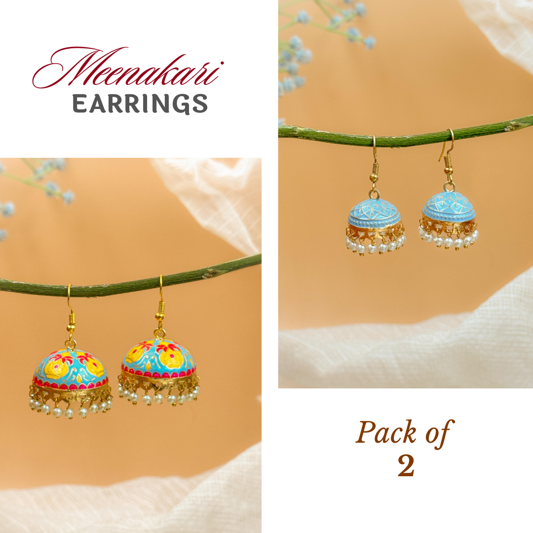 MEENAKARI JHUMKA PACK OF 2