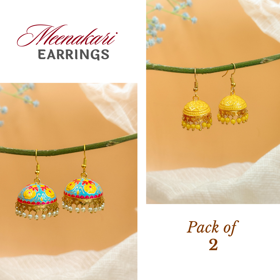 MEENAKARI JHUMKA PACK OF 2