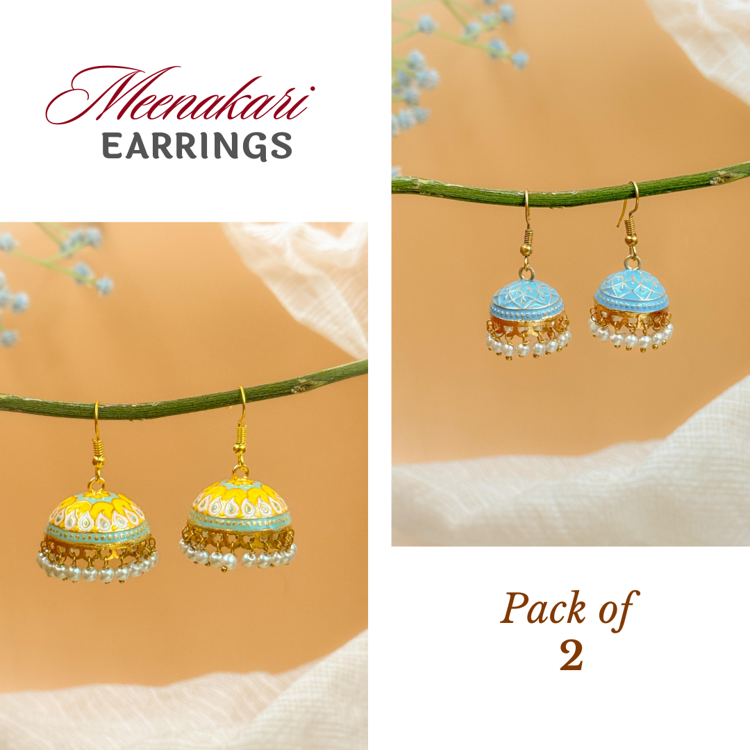 MEENAKARI JHUMKA PACK OF 2