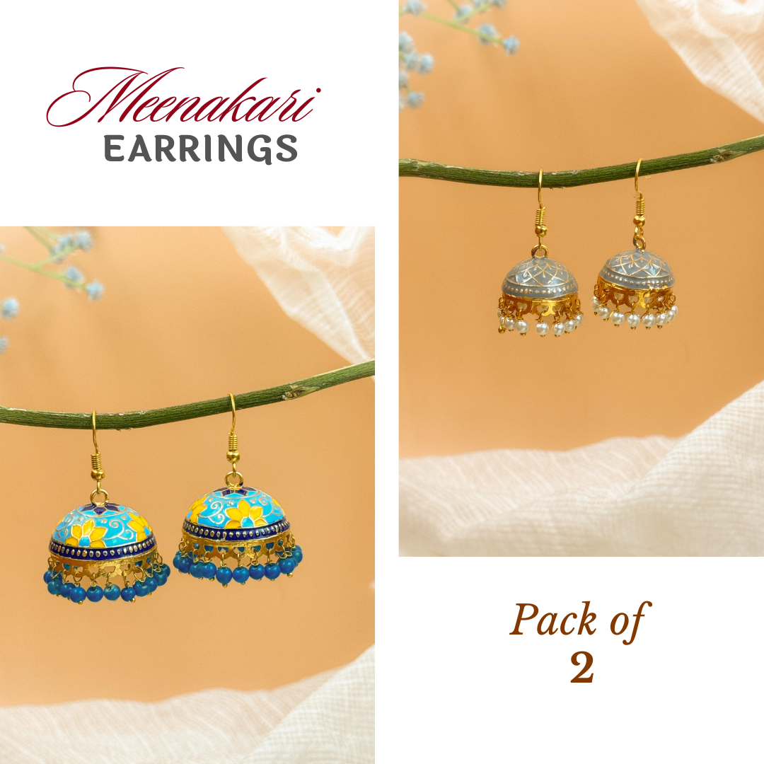 MEENAKARI JHUMKA PACK OF 2