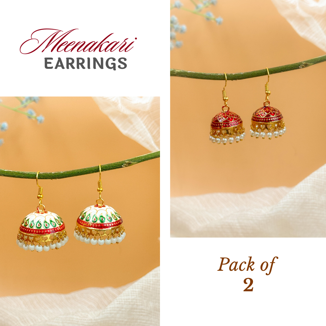 MEENAKARI JHUMKA PACK OF 2