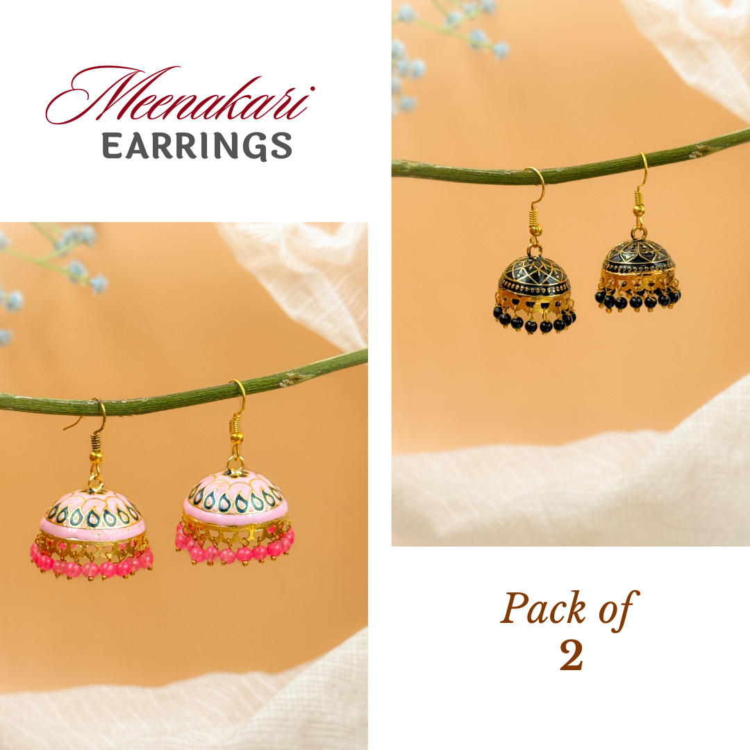 MEENAKARI JHUMKA PACK OF 2