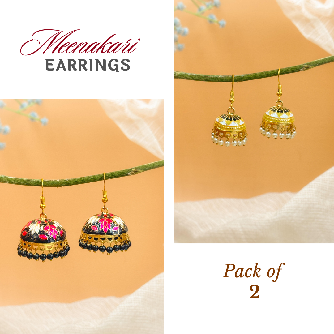 MEENAKARI JHUMKA PACK OF 2