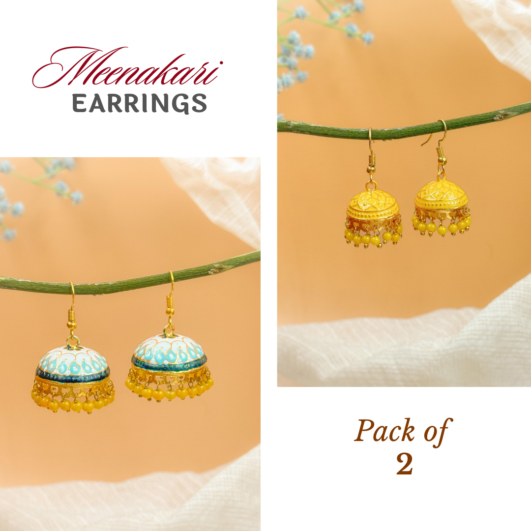 MEENAKARI JHUMKA PACK OF 2