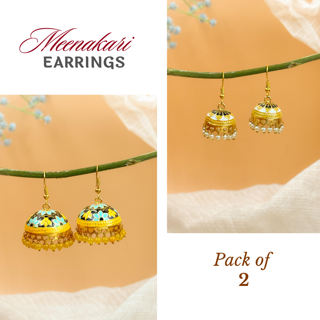 MEENAKARI JHUMKA PACK OF 2