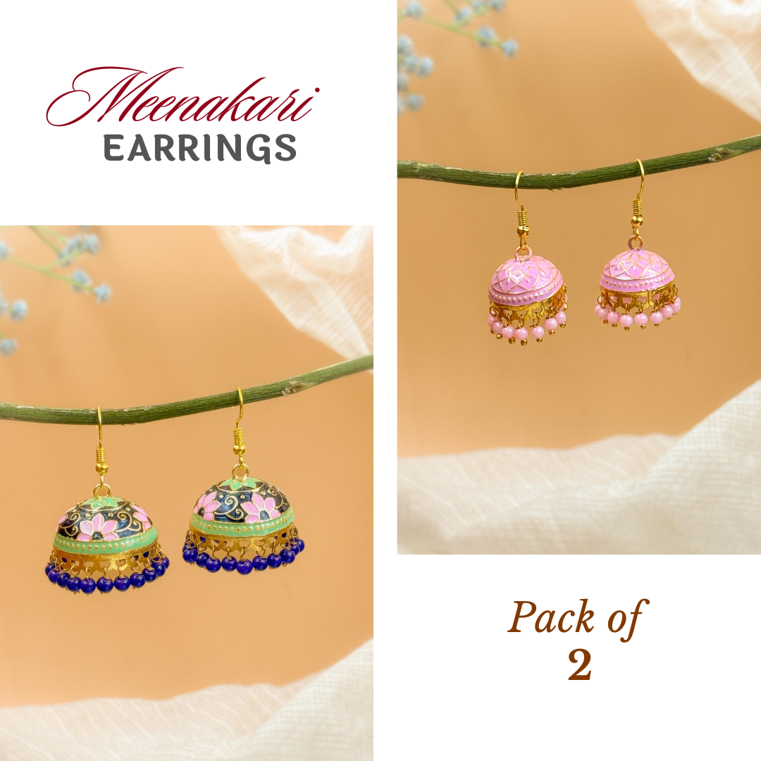 MEENAKARI JHUMKA PACK OF 2