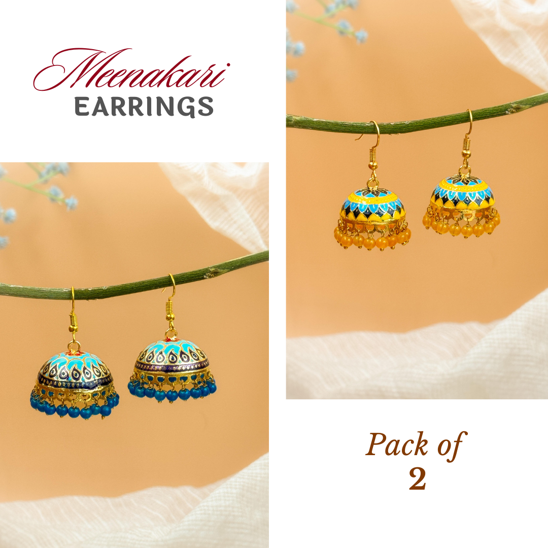 MEENAKARI JHUMKA PACK OF 2