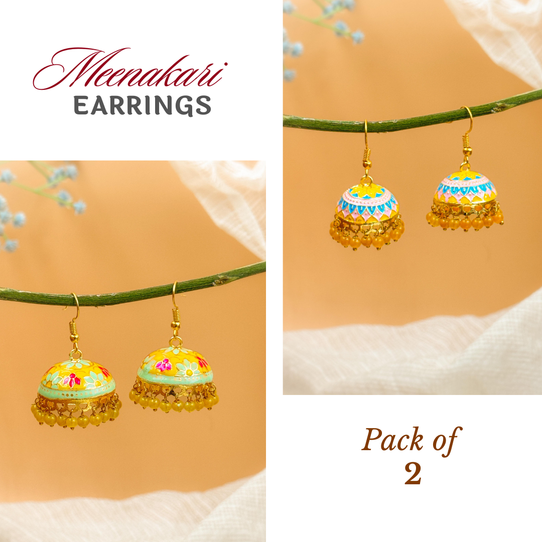 MEENAKARI JHUMKA PACK OF 2