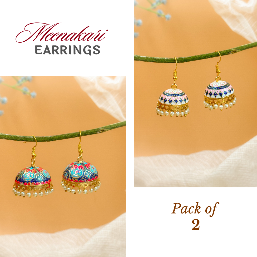 MEENAKARI JHUMKA PACK OF 2