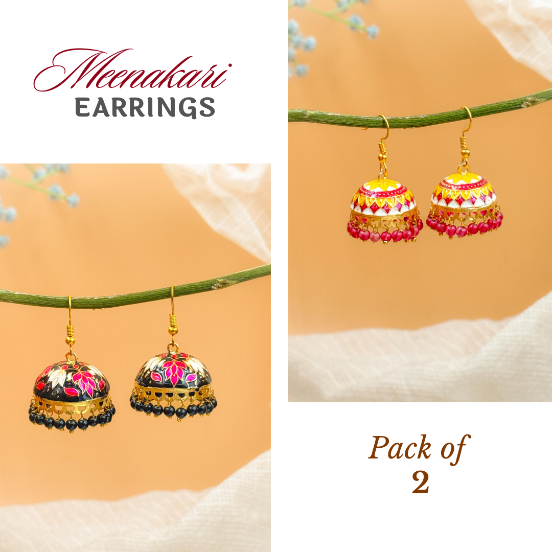 MEENAKARI JHUMKA PACK OF 2