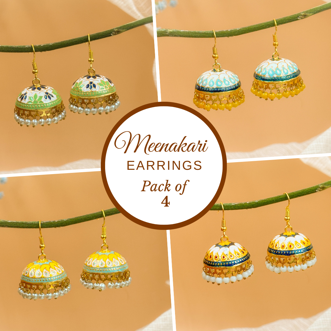 MEENAKARI JHUMKA PACK OF 4