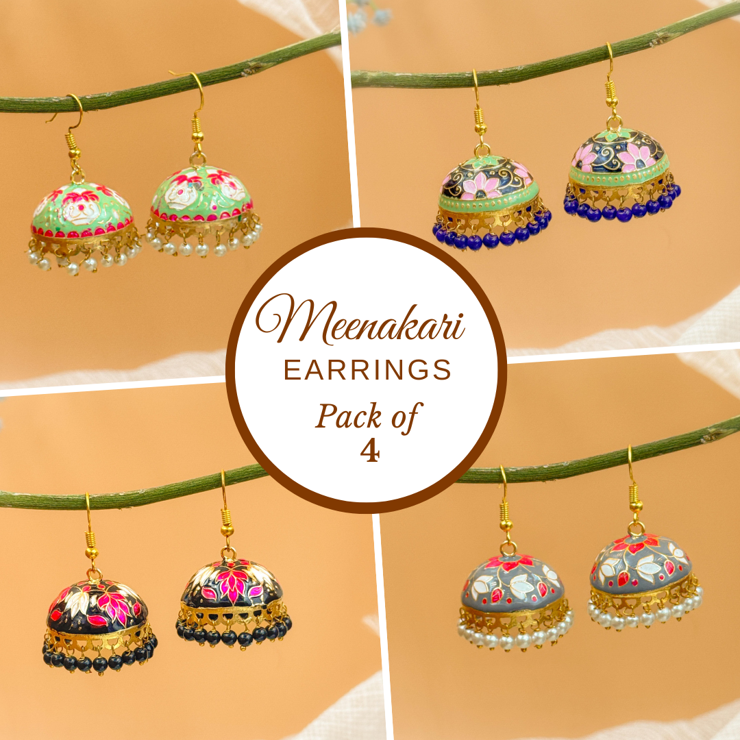 MEENAKARI JHUMKA PACK OF 4