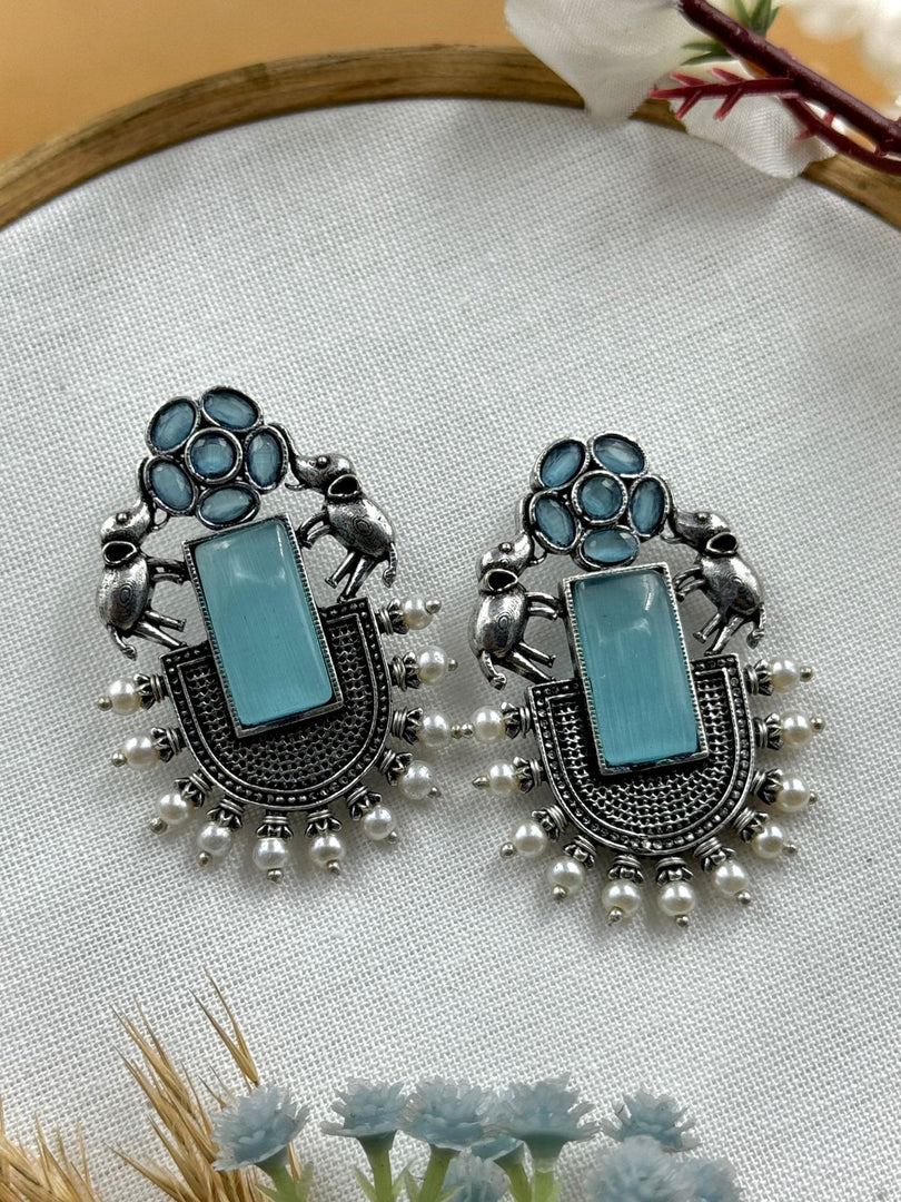 Tiya Stud Stone Earrings