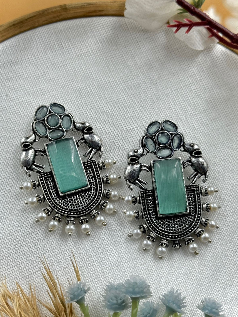Tiya Stud Stone Earrings