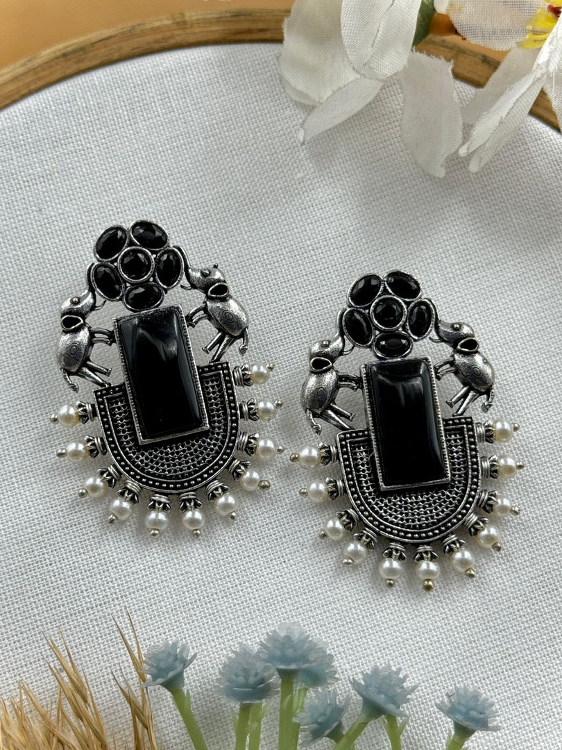 Tiya Stud Stone Earrings