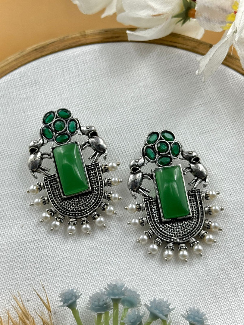 Tiya Stud Stone Earrings