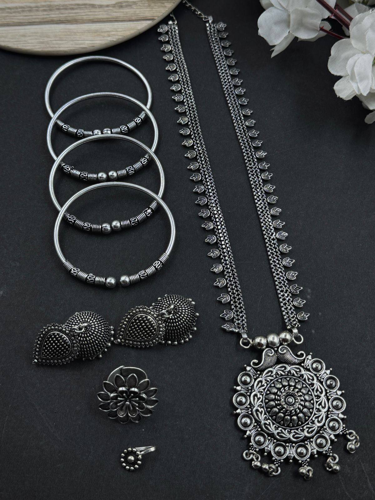 UNIQUE OXIDISED JEWELLERY SET COMBO