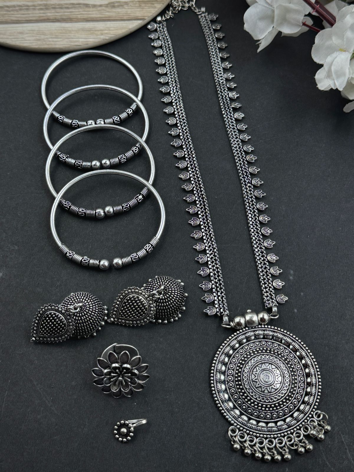 UNIQUE OXIDISED JEWELLERY SET COMBO