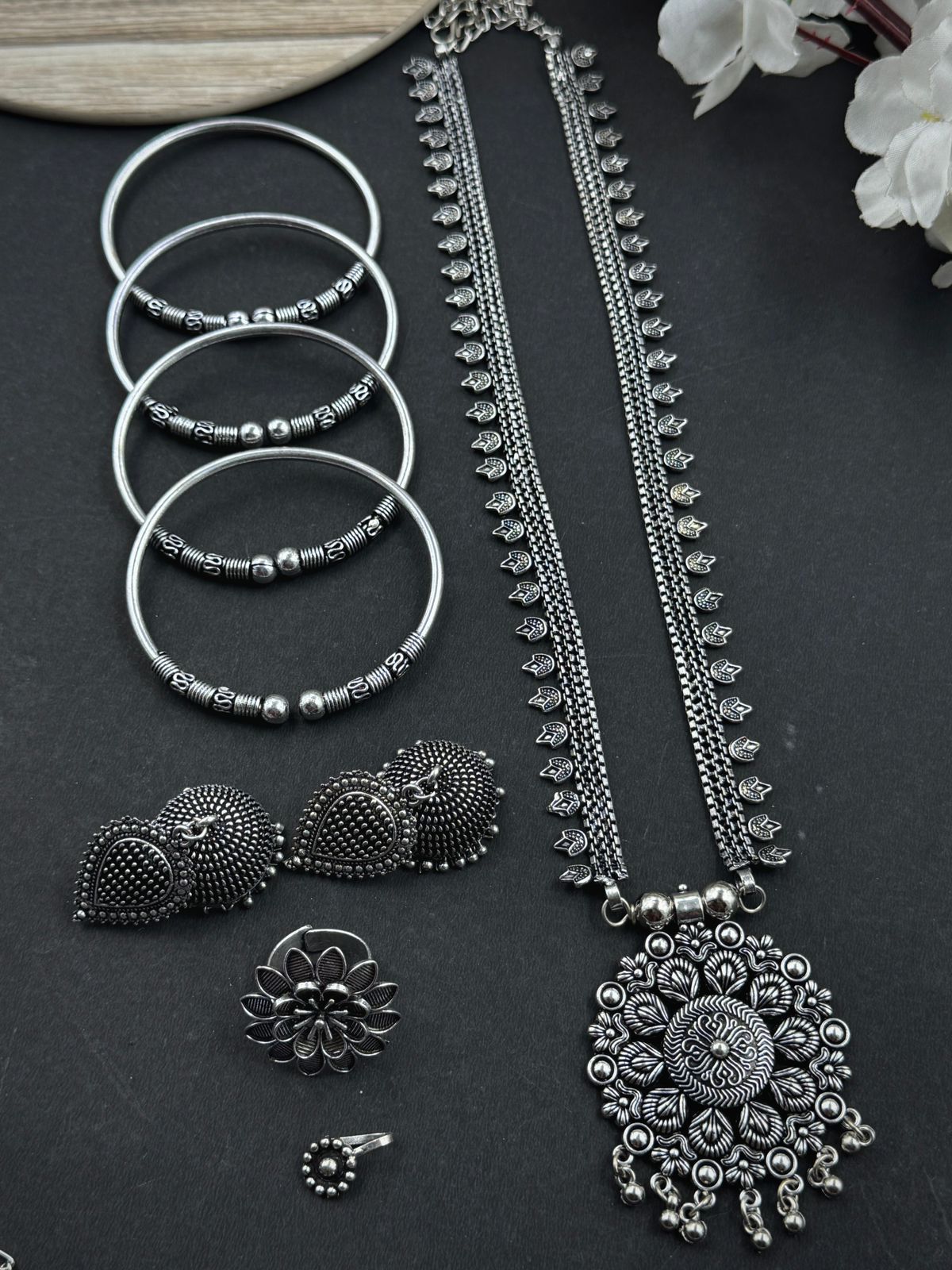 UNIQUE OXIDISED JEWELLERY SET COMBO