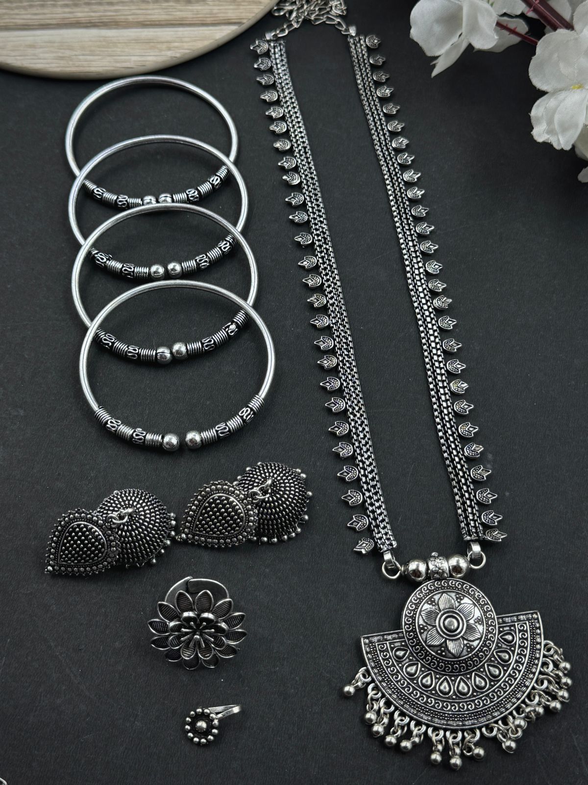 UNIQUE OXIDISED JEWELLERY SET COMBO