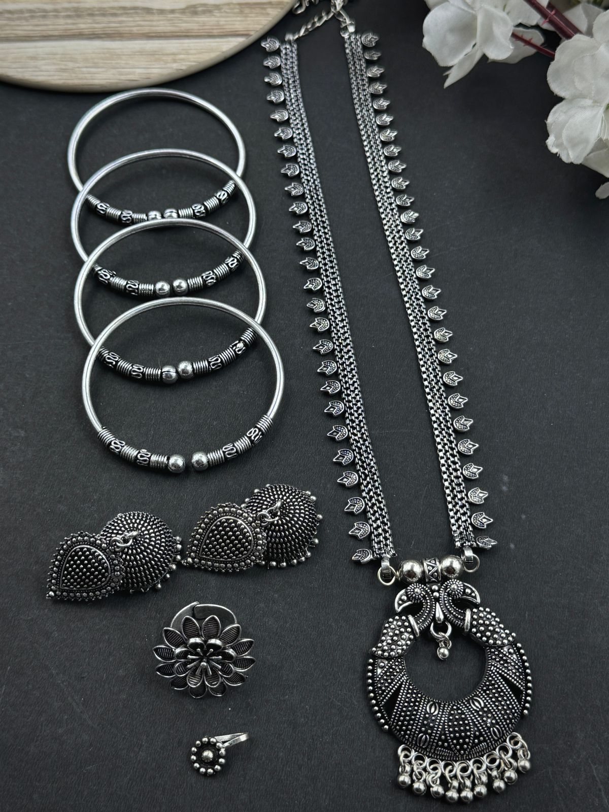 UNIQUE OXIDISED JEWELLERY SET COMBO